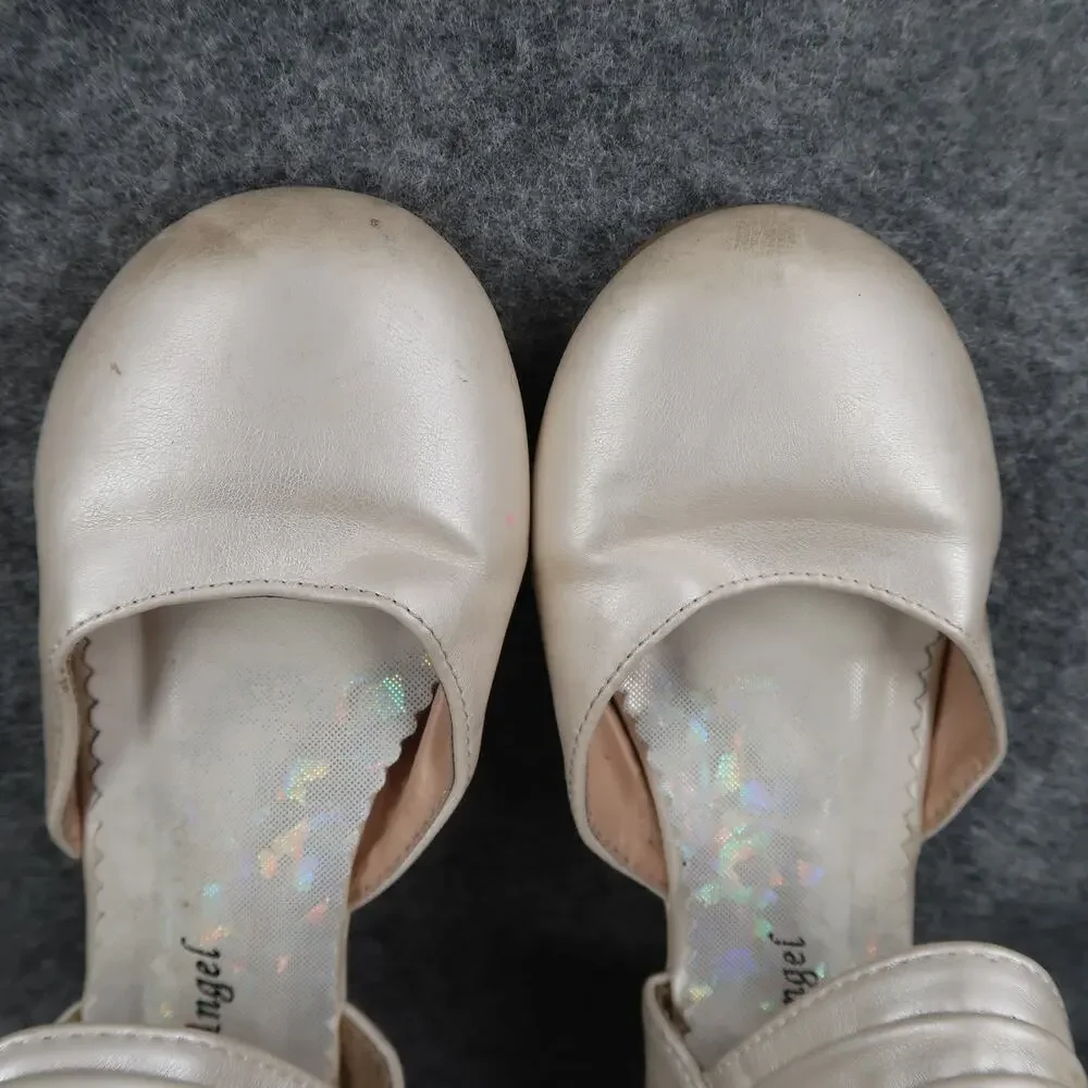 Little Angel Shoes Kids Girls 2 Dress Formal Low Wedge Heels Round Toe Buckle